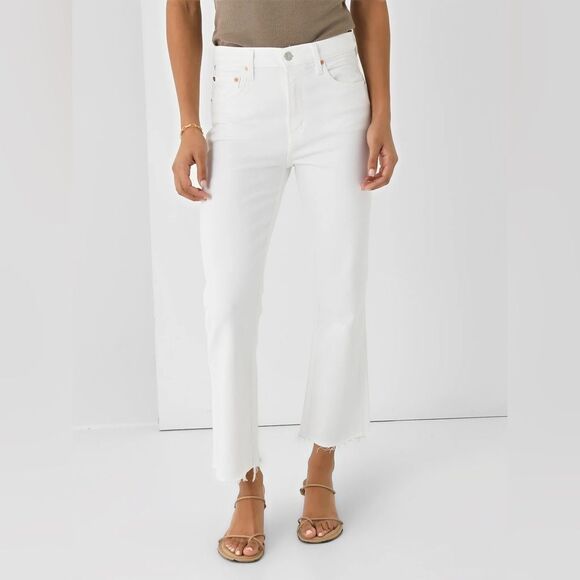 Citizens of Humanity Isola Mayfair White Cropped Boot Cut High Rise Jean Size 26 - Picture 1 of 10